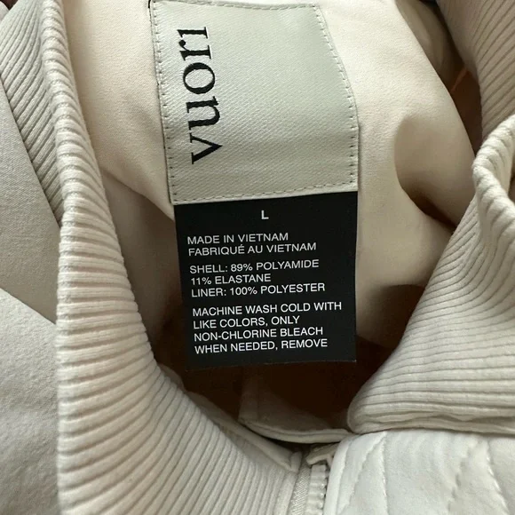 Vuori Sky Puffer Jacket Size Large NWT in Milkweed - Picture 7 of 7